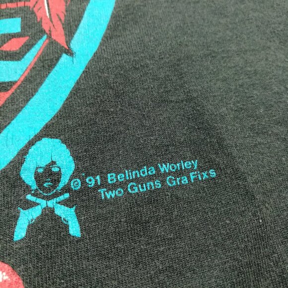 Vintage 1991 Belinda Worley Native American T-Shirt Screen Stars Best Mens XL - Picture 3 of 8